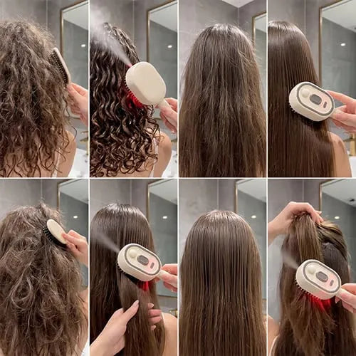 Hydra Brusheo used on different hair sections