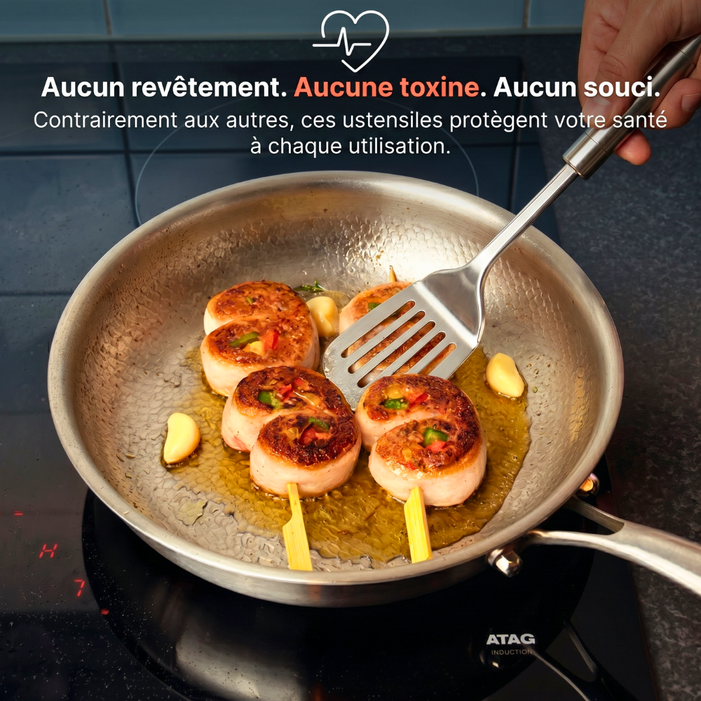 Coffret 5 ustensiles en acier inoxydable Anarilla®