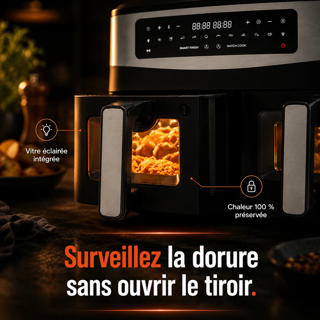 AirFry Duo™ – Air fryer double tiroir 9 L