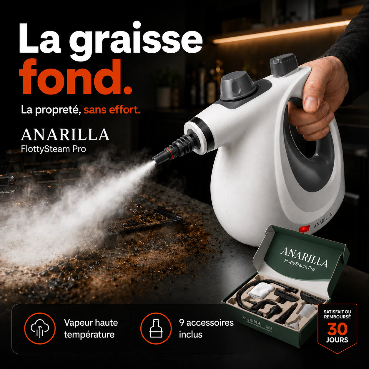 FlottySteam Pro | Kit complet Nettoyage à la vapeur