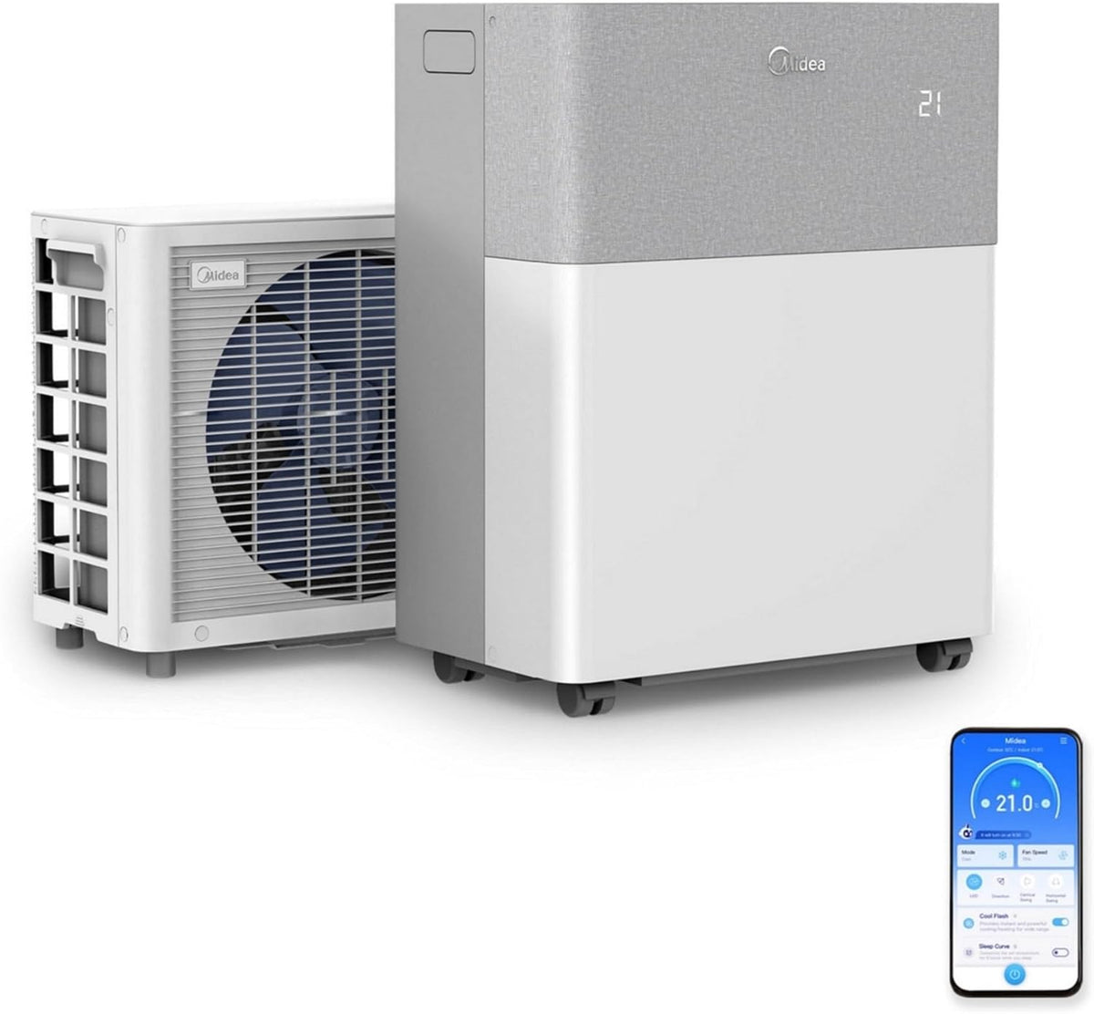 Midea PortaSplit — climatiseur split mobile réversible 12000 BTU