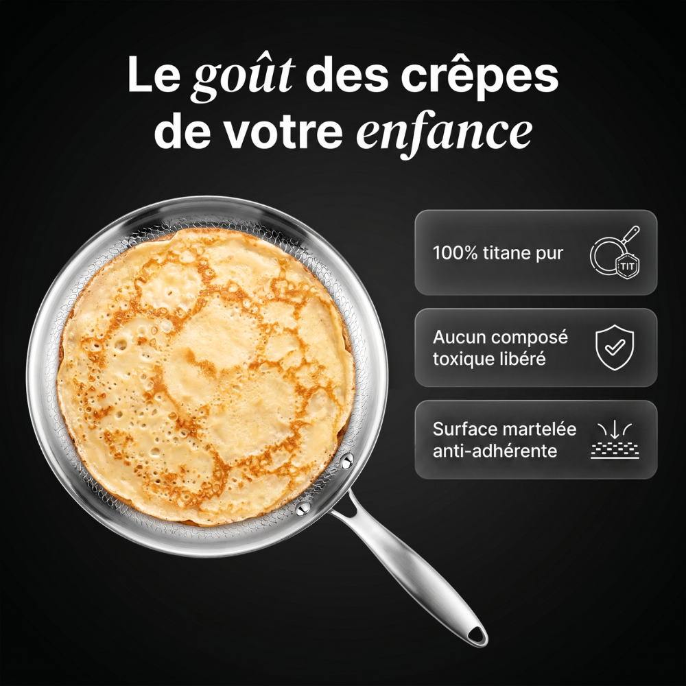 Crêpière Anarilla® 28 cm en titane