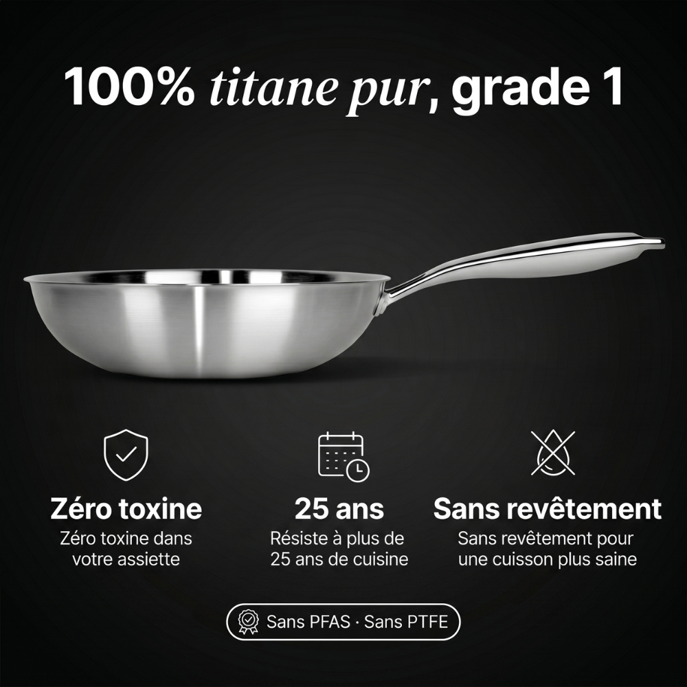 Wok Anarilla® 28 cm en titane