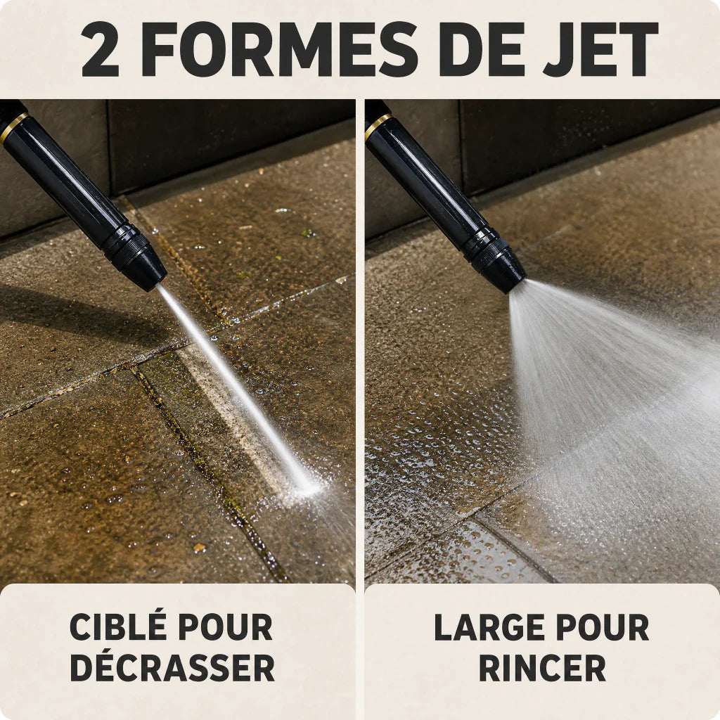 Deux formes de jet HydroJet 4
