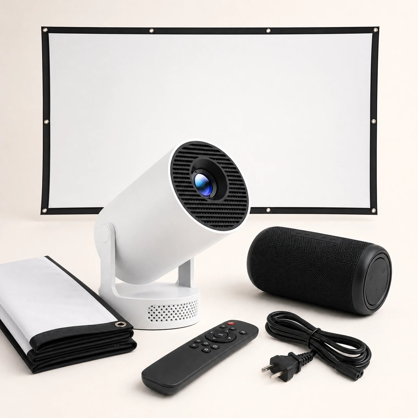 Pack ArenaBeam édition supporters avec projecteur portable, écran de projection 254 cm et enceinte Bluetooth offerte