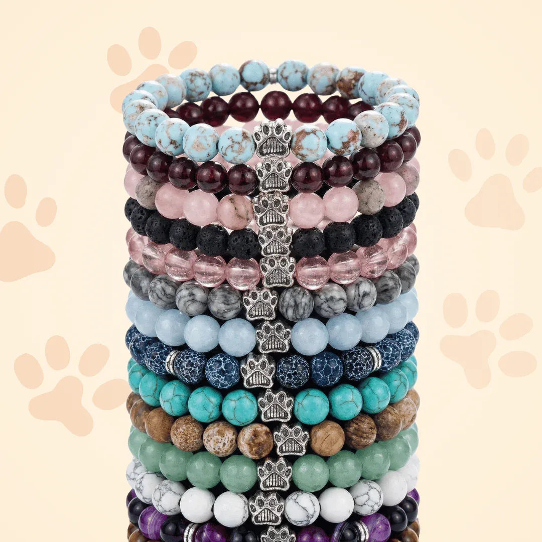 Selection of mywoobles bracelets in different colors