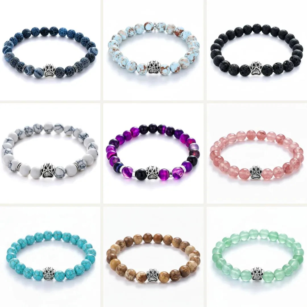 Grid of mywoobles bracelets available in different colors